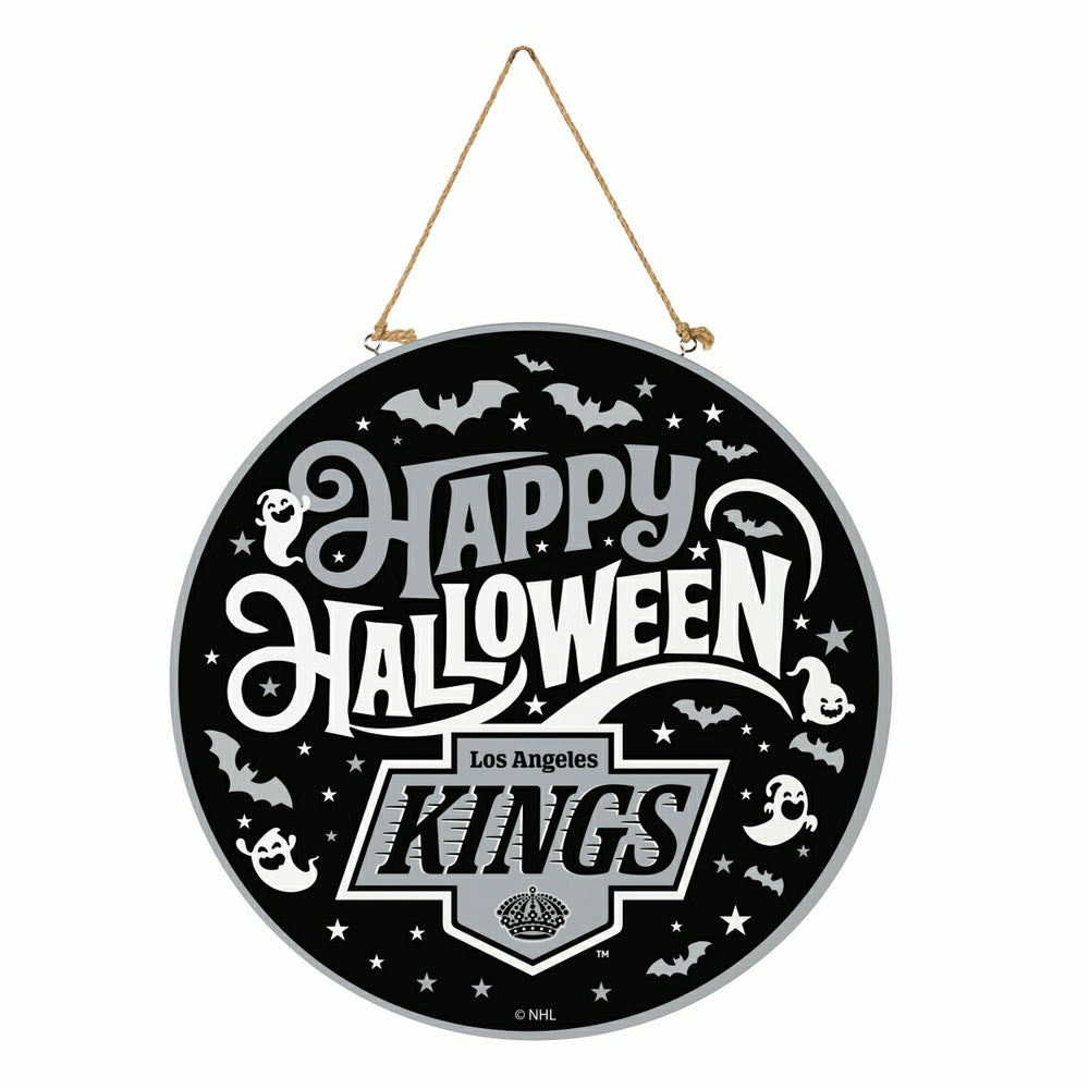 Los Angeles Kings Halloween Round Door Décor with Hanging Rope, 18x18 - NHL Home
