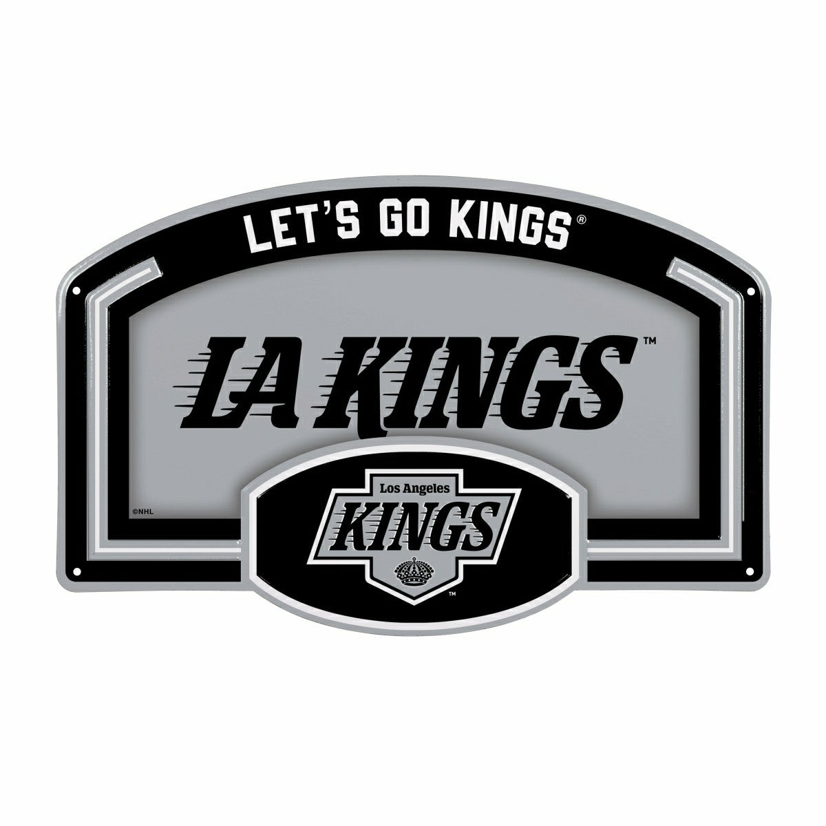 Los Angeles Kings USA Embossed Steel Wall Sign, 11" x 17" - NHL Home