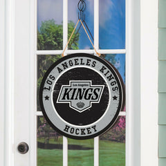 Los Angeles Kings Round Door Décor with Hanging Rope, 18x18 - NHL Home