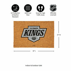 Los Angeles Kings Large Full Color Coir Mat, 36"x24" - NHL