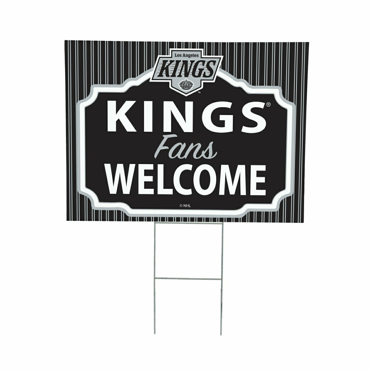 Los Angeles Kings Coroplast Yard Sign, "Fans Welcome" - NHL Home