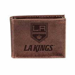 Los Angeles Kings, Bi-Fold Wallet, Brown, CH, 100% Genuine Leather - NHL Home