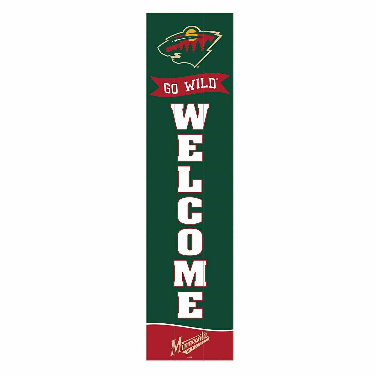 Minnesota Wild Large Single Sided Leaner, 46" - NHL Home