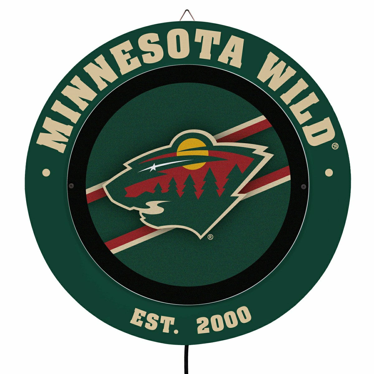 Minnesota Wild, Metal Lite, Round - NHL
