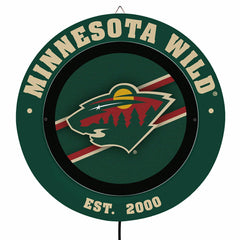 Minnesota Wild, Metal Lite, Round - NHL