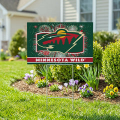 Minnesota Wild Yard Sign, Patriotic - NHL Home