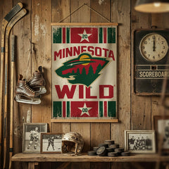Minnesota Wild, Canvas Wall Tapestry, Medium, 36x24 - NHL Home