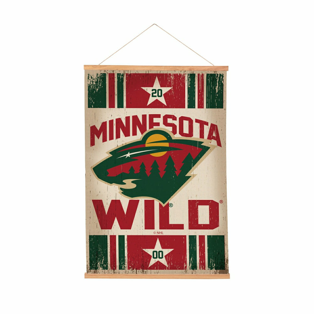 Minnesota Wild, Canvas Wall Tapestry, Medium, 36x24 - NHL Home