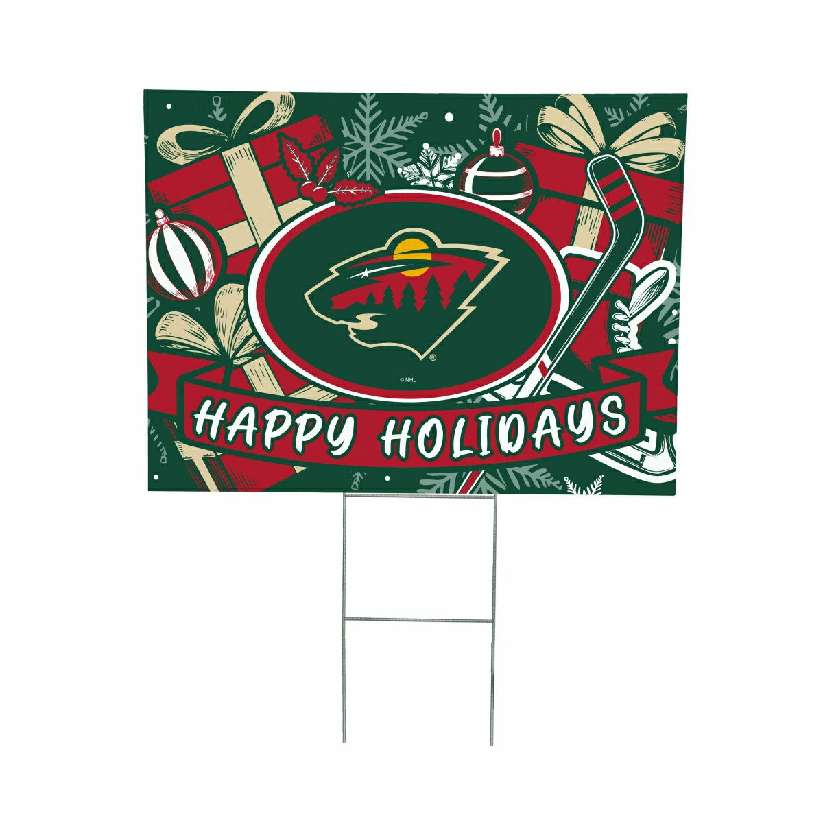 Minnesota Wild Yard Sign, Holiday - NHL Home