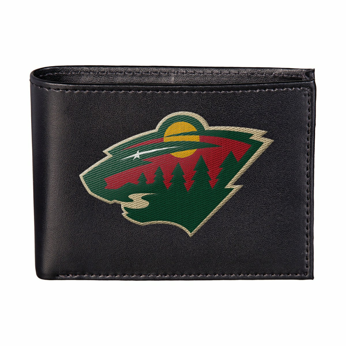 Minnesota Wild Black Bi-Fold Embroidered Wallet w/ RFID Blocking - NHL Home