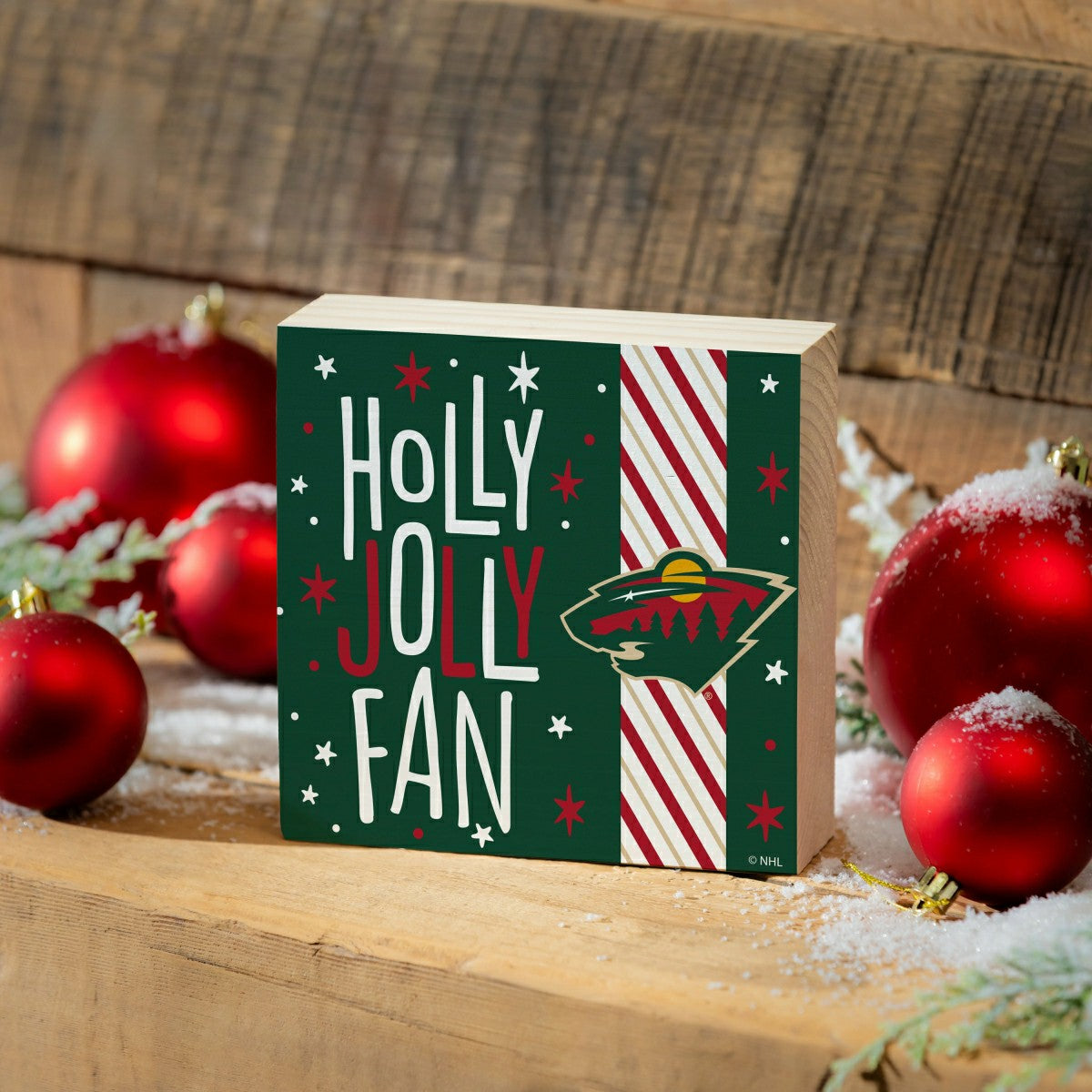 Minnesota Wild Block, Holiday, 6x6 - NHL Home