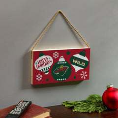 Minnesota Wild Holiday Wood Wall Sign, 6x11 - NHL Home