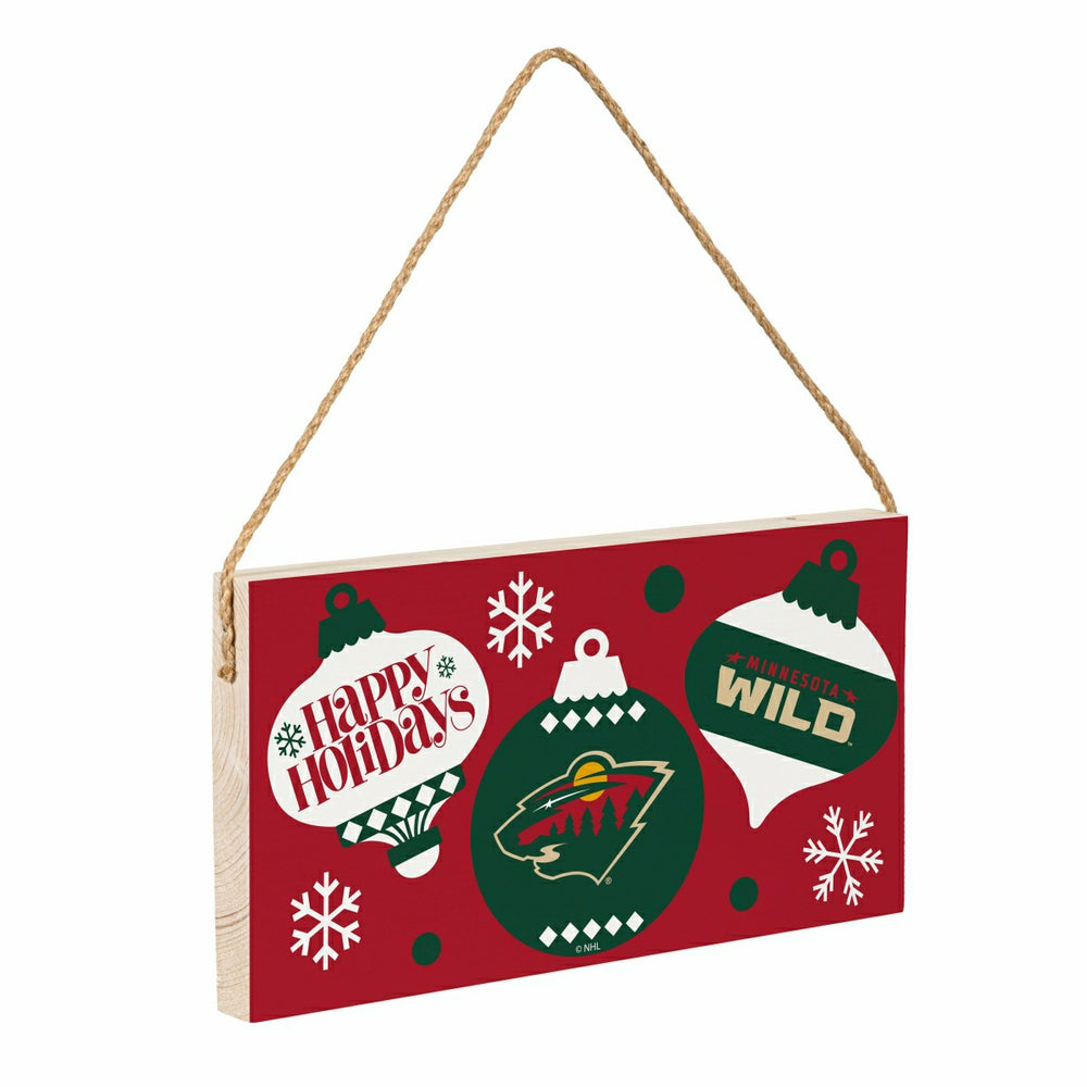 Minnesota Wild Holiday Wood Wall Sign, 6x11 - NHL Home