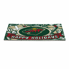Minnesota Wild Holiday PVC Mat, 28"x16" - NHL