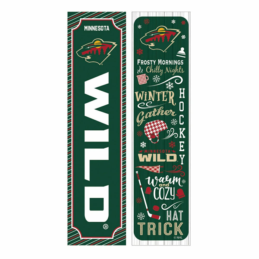 Minnesota Wild 46" Double Sided Leaner, Winter Seasonal - NHL Home