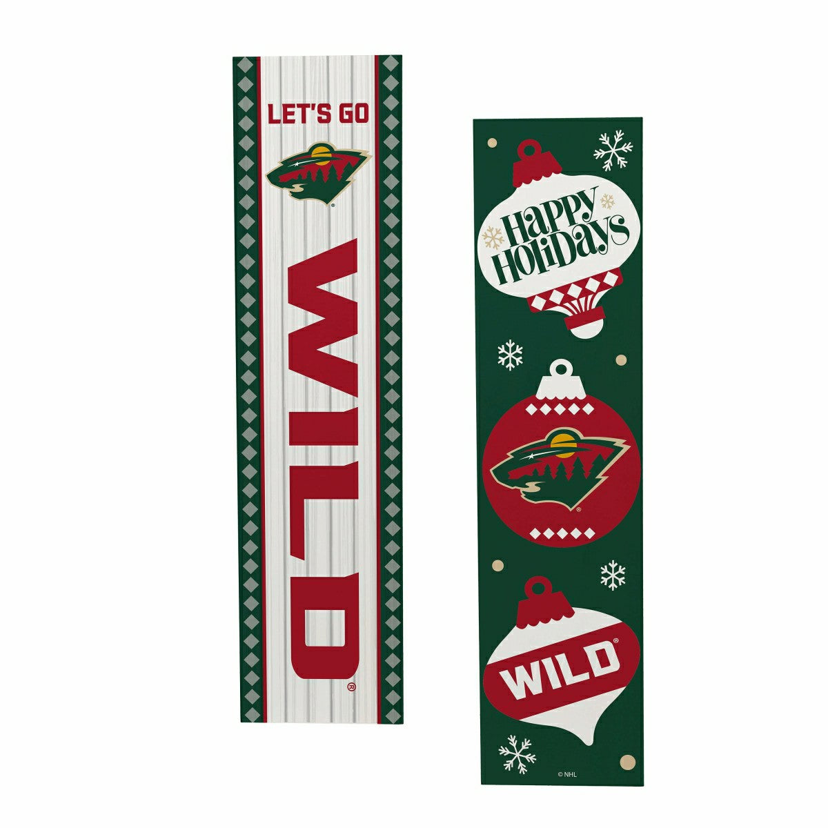Minnesota Wild 47" Double Sided Leaner, Christmas - NHL Home