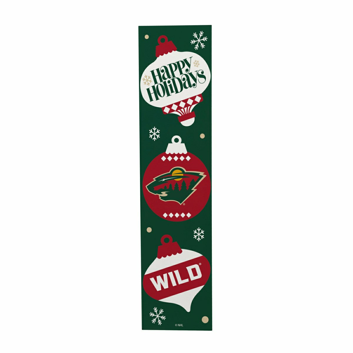 Minnesota Wild 47" Double Sided Leaner, Christmas - NHL Home