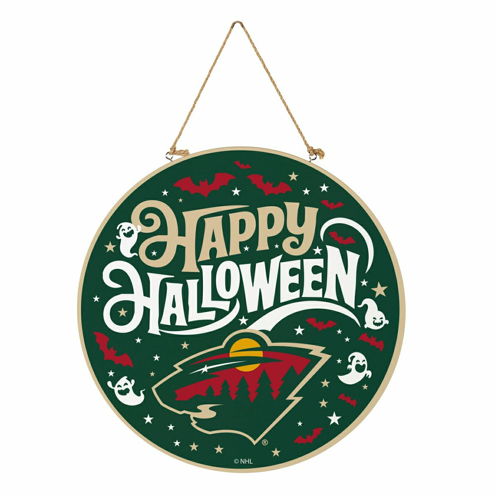 Minnesota Wild Halloween Round Door Décor with Hanging Rope, 18x18 - NHL Home