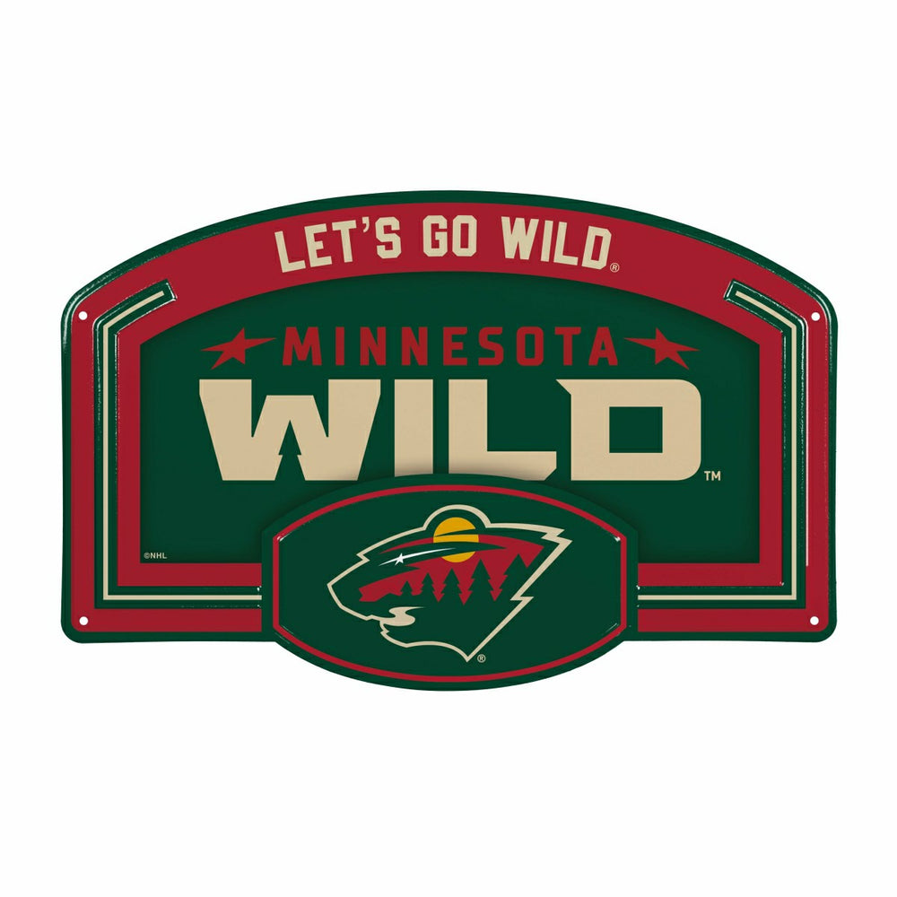 Minnesota Wild USA Embossed Steel Wall Sign, 11" x 17" - NHL Home