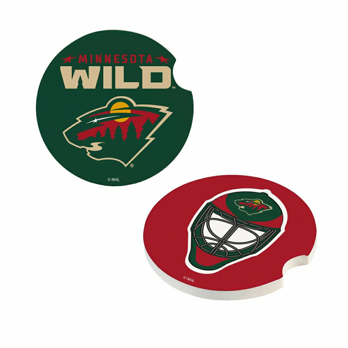 Minnesota Wild Car Coaster Set, 2pc - NHL Home