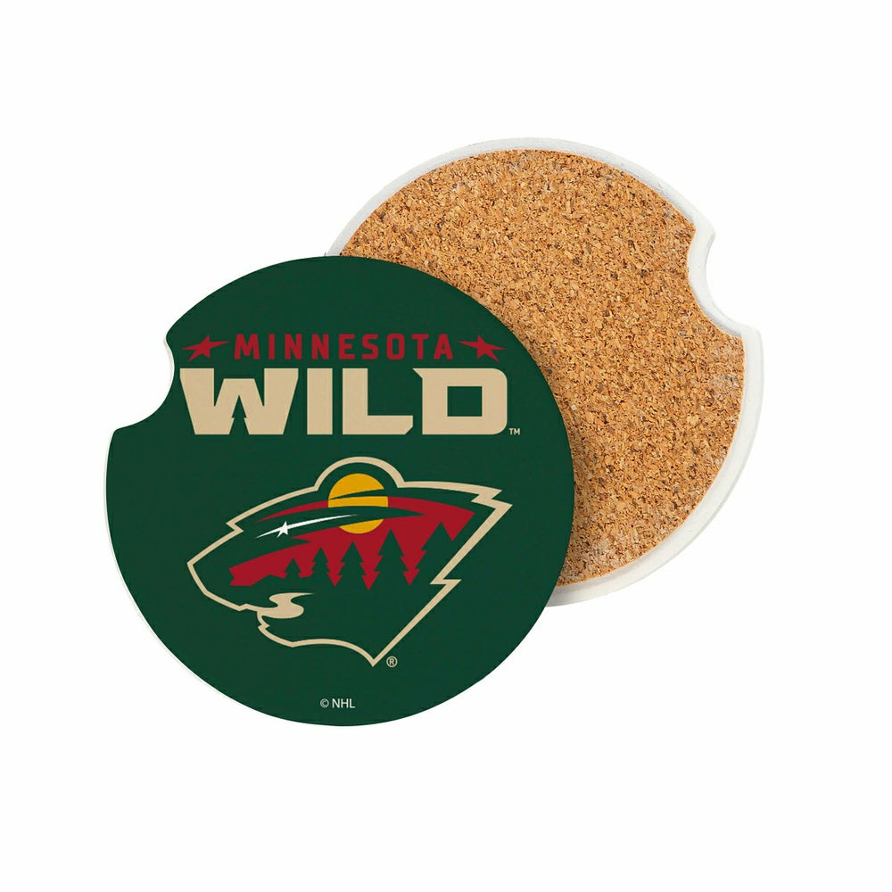 Minnesota Wild Car Coaster Set, 2pc - NHL Home