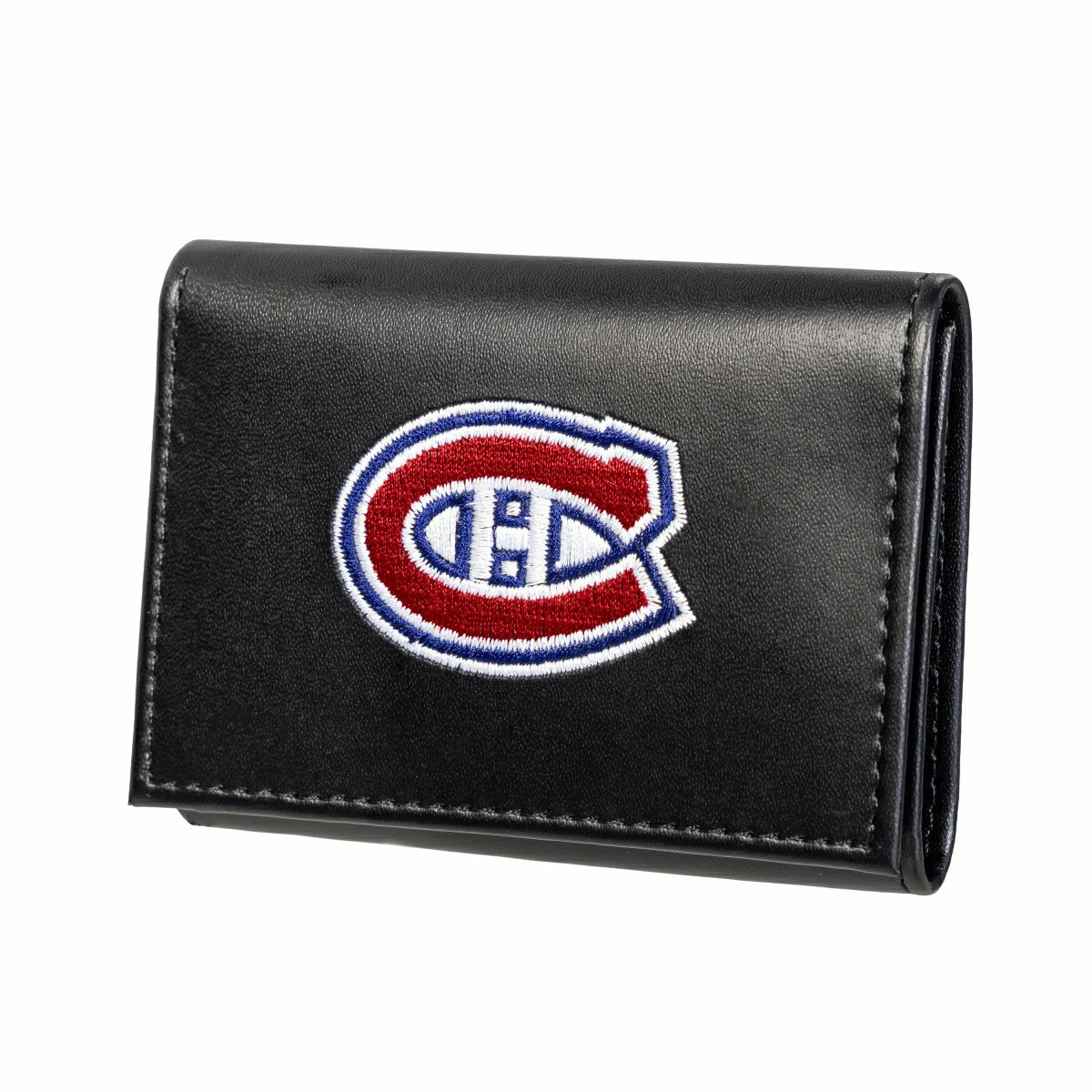 Montreal Canadiens Black Tri-Fold Embroidered Wallet w/ RFID Blocking - NHL Home