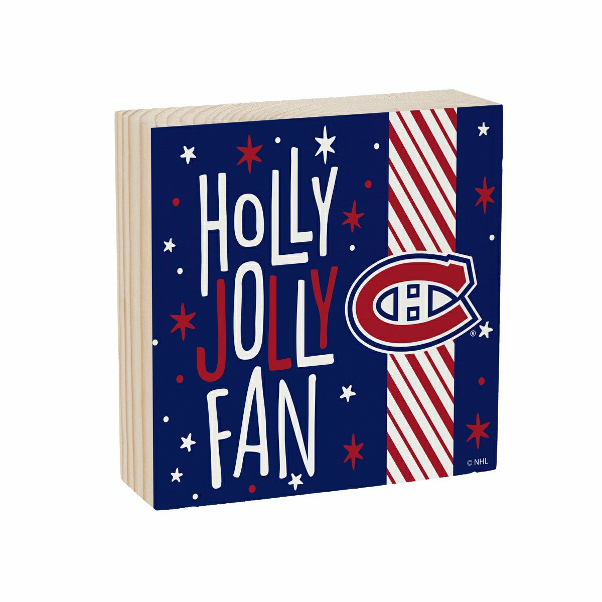 Montreal Canadiens Block, Holiday, 6x6 - NHL Home