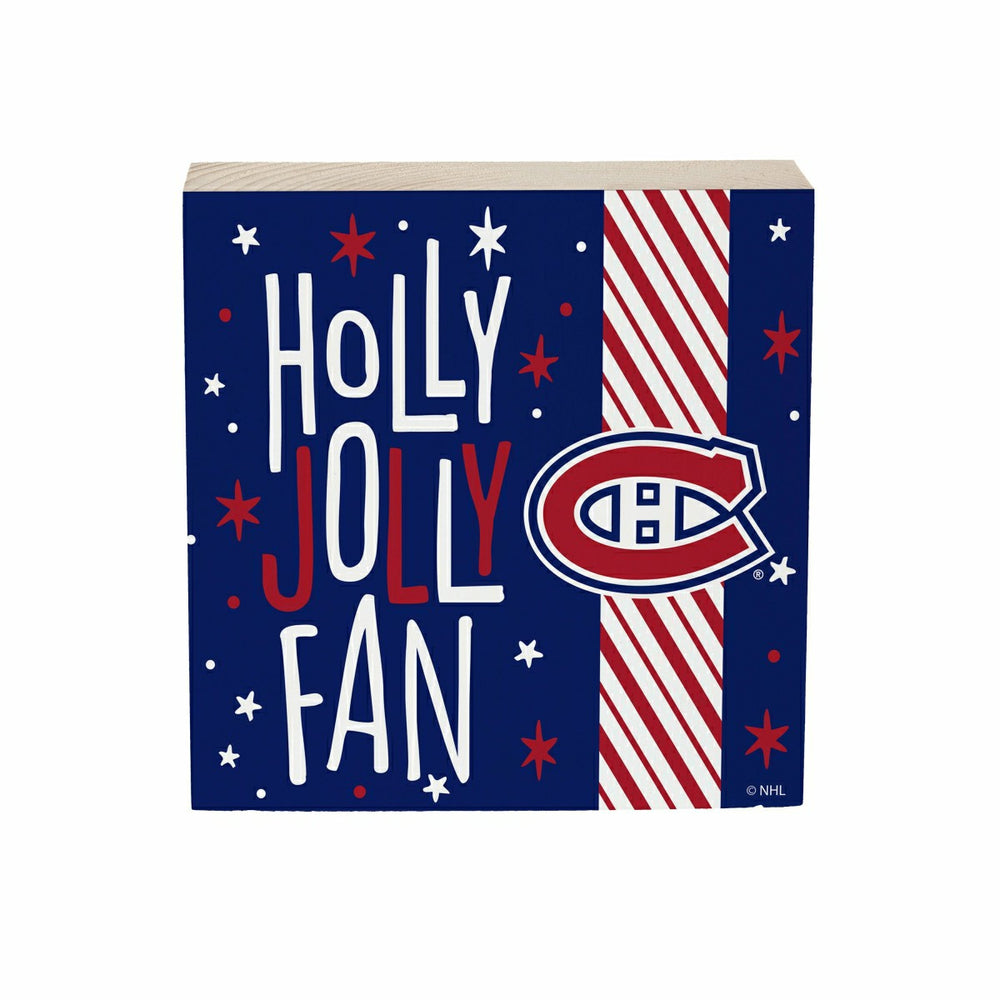 Montreal Canadiens Block, Holiday, 6x6 - NHL Home