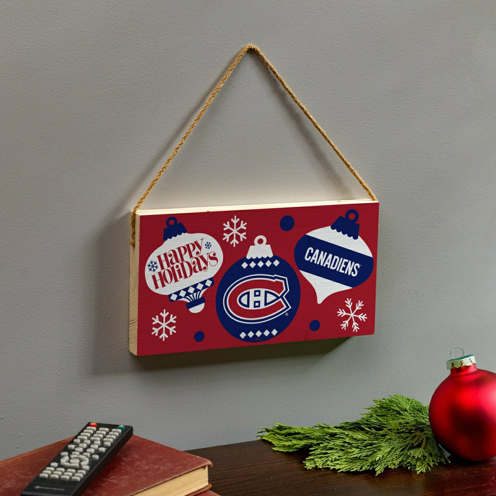 Montreal Canadiens Holiday Wood Wall Sign, 6x11 - NHL Home