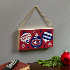 Montreal Canadiens Holiday Wood Wall Sign, 6x11 - NHL Home