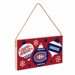Montreal Canadiens Holiday Wood Wall Sign, 6x11 - NHL Home