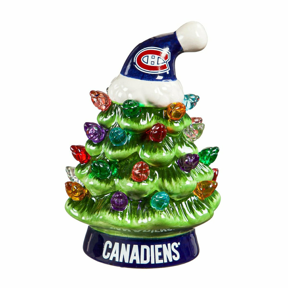 4" Mini LED Tabletop Christmas Tree, Set of 2, Montreal Canadiens - NHL Home