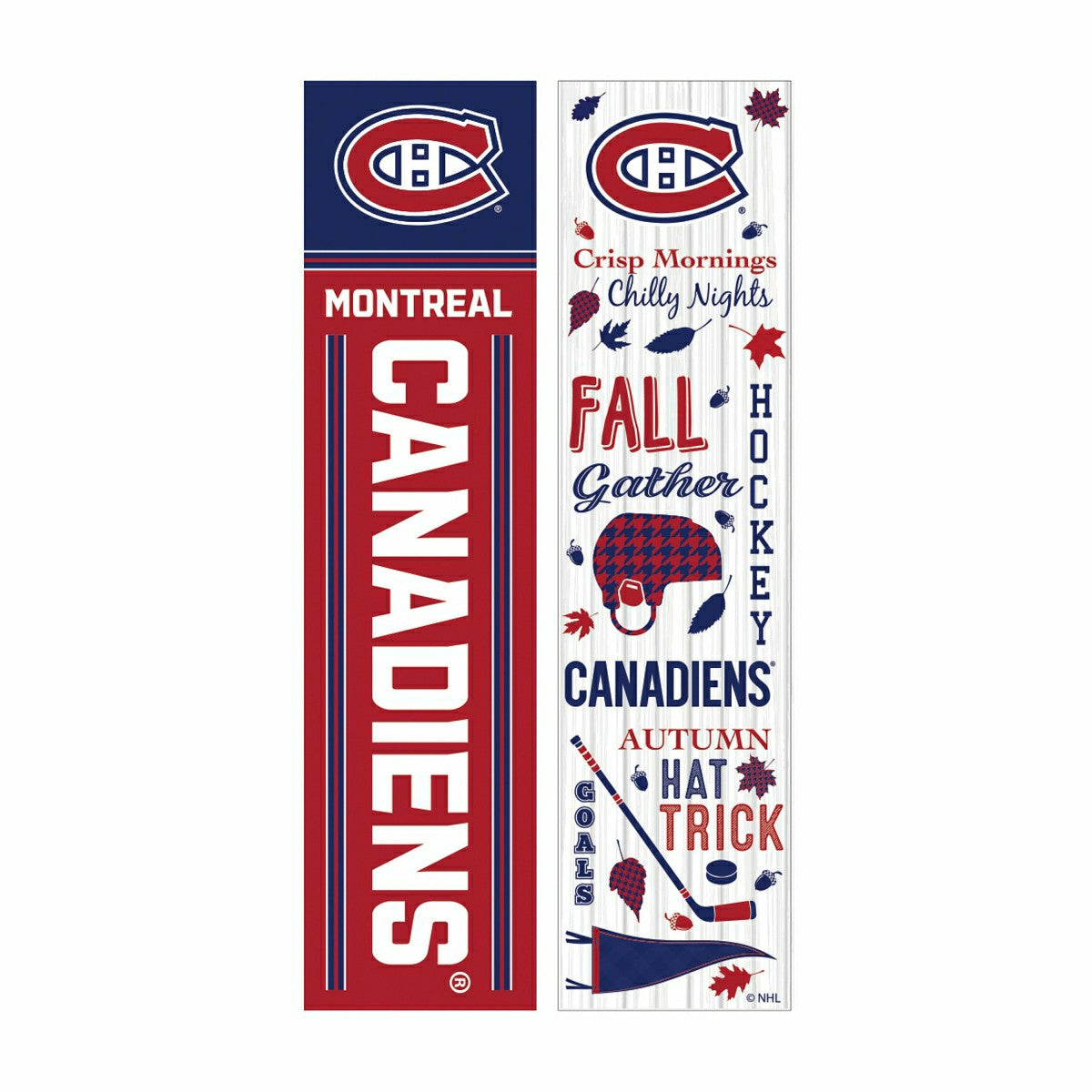 Montreal Canadiens 46" Double Sided Leaner, Fall Seasonal - NHL Home