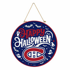 Montreal Canadiens Halloween Round Door Décor with Hanging Rope, 18x18 - NHL Home