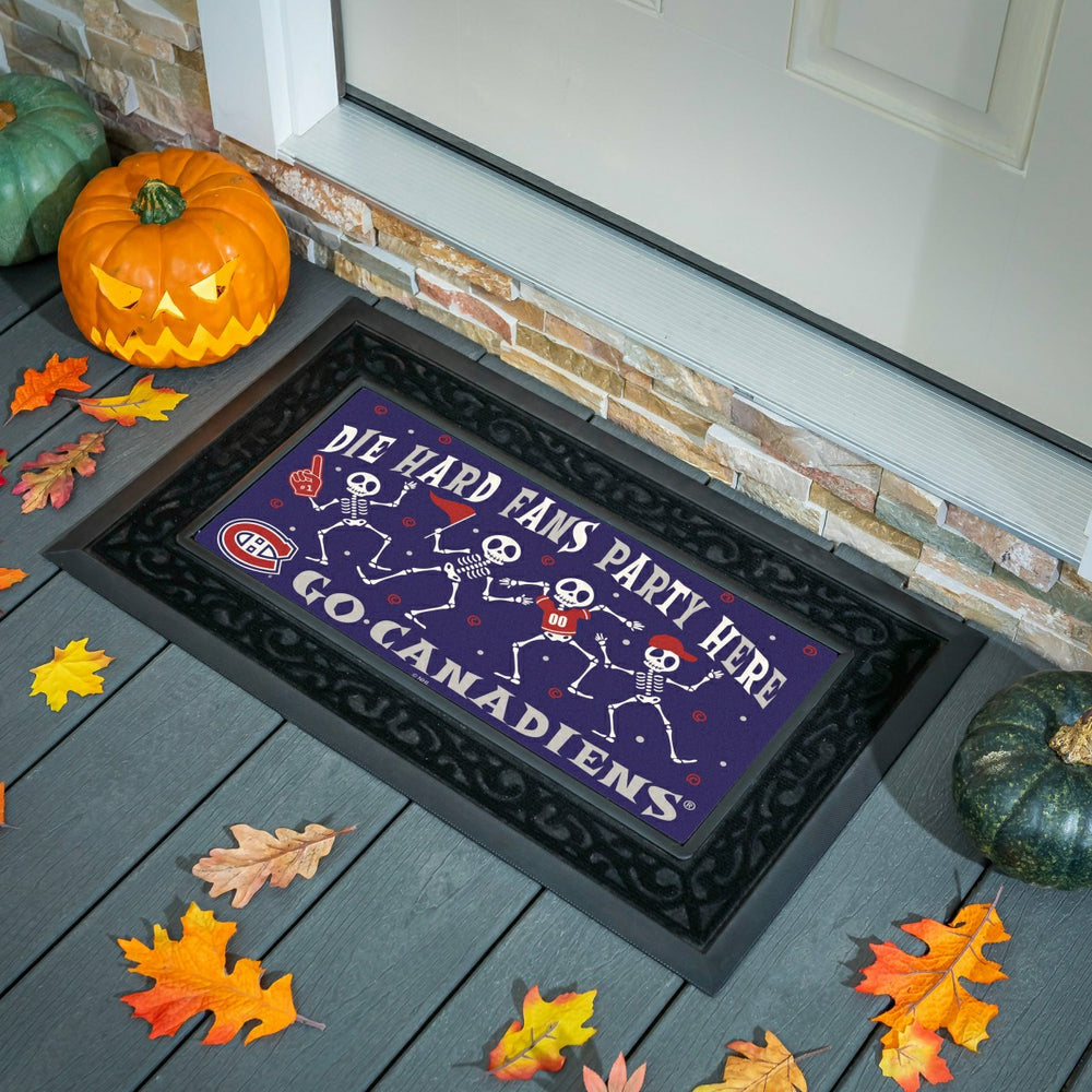 Montreal Canadiens Flocked Coir Halloween Sassafras Switch Mat, 22"x10 - NHL