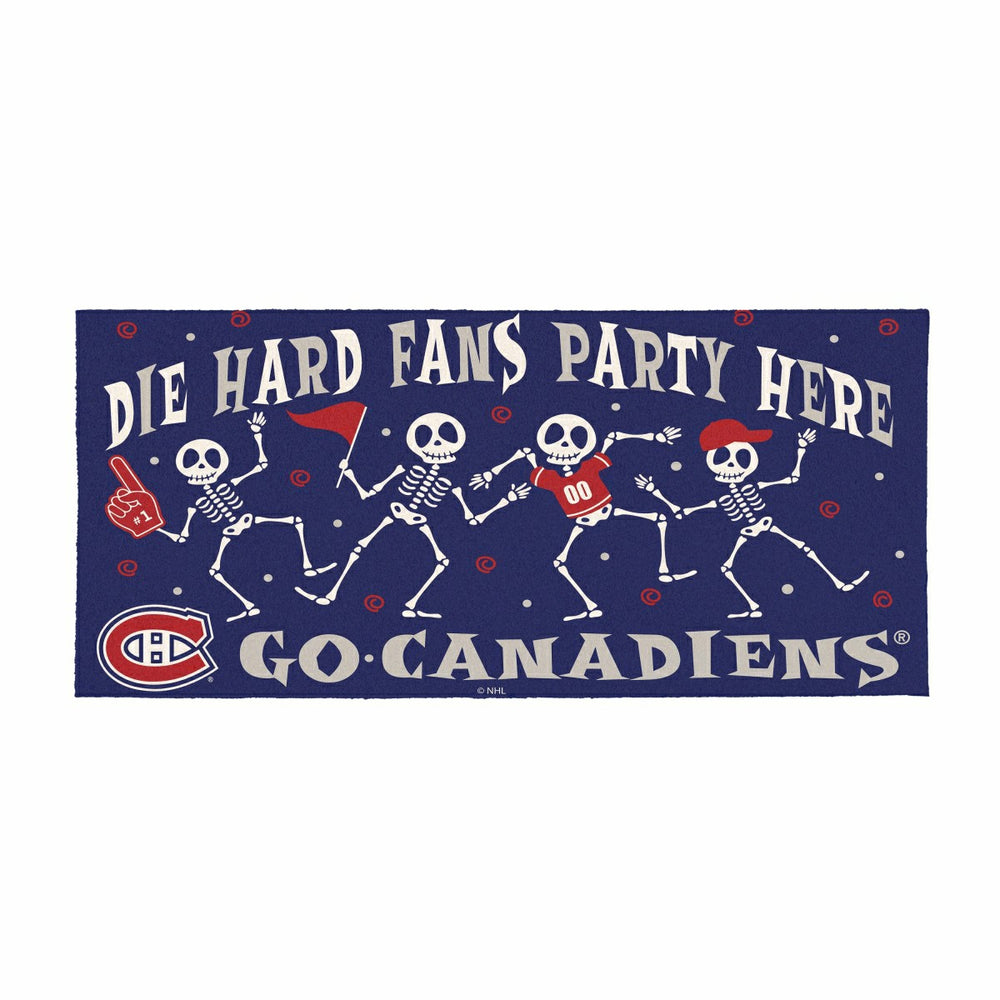 Montreal Canadiens Flocked Coir Halloween Sassafras Switch Mat, 22"x10 - NHL