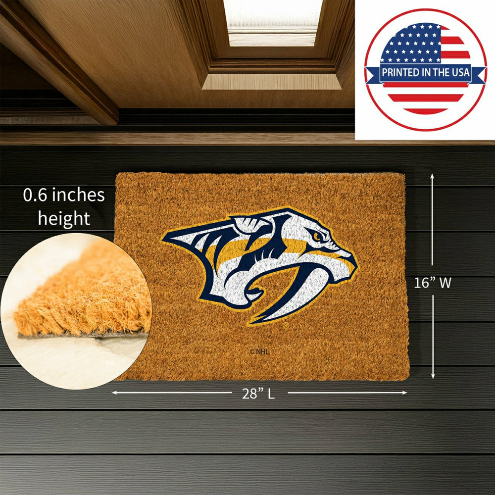 Coir Mat, 16"x28", Nashville Predators - NHL