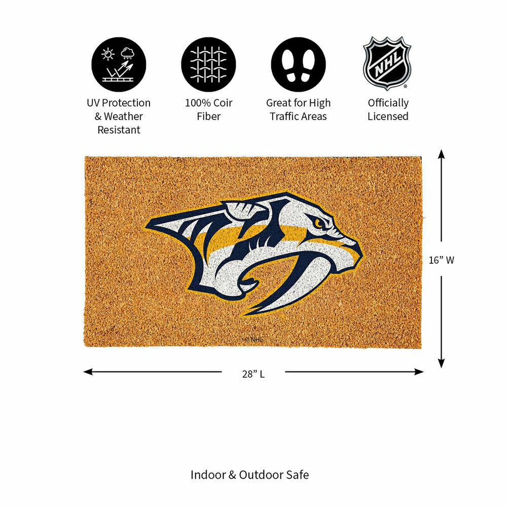 Coir Mat, 16"x28", Nashville Predators - NHL