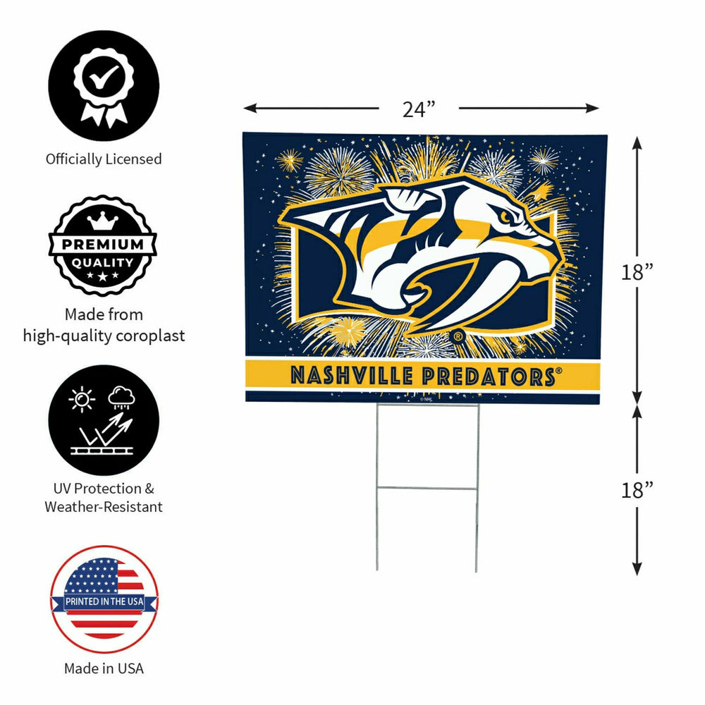 Nashville Predators Yard Sign, Patriotic - NHL Home