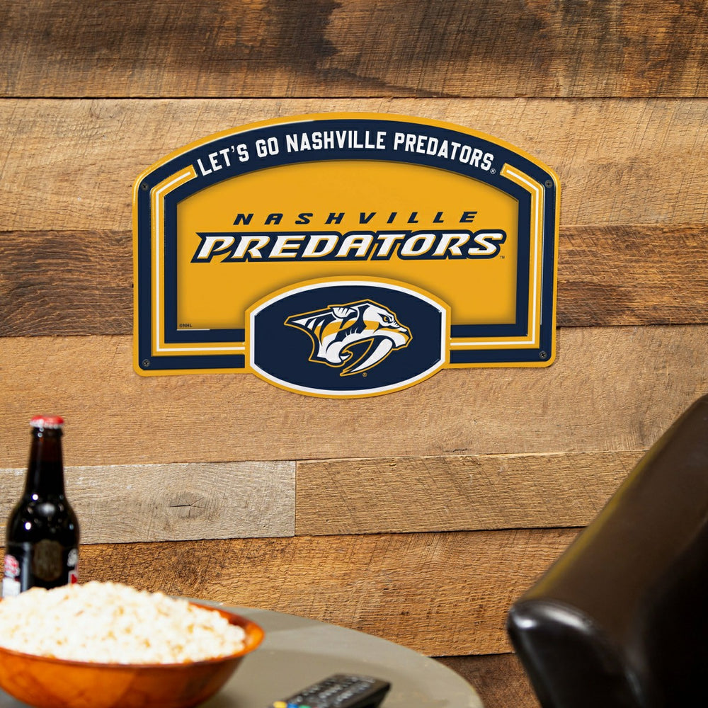 Nashville Predators USA Embossed Steel Wall Sign, 11" x 17" - NHL Home