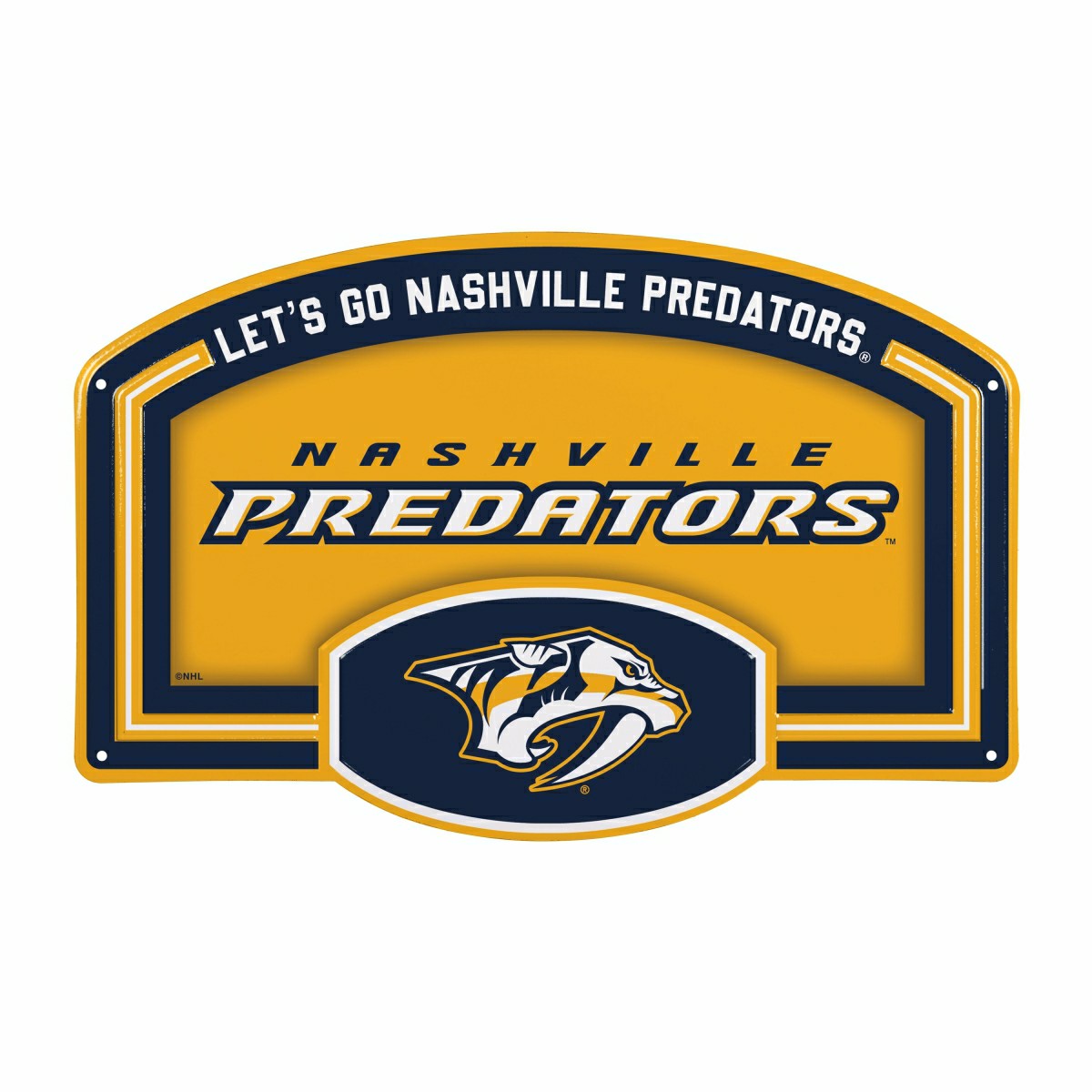 Nashville Predators USA Embossed Steel Wall Sign, 11" x 17" - NHL Home