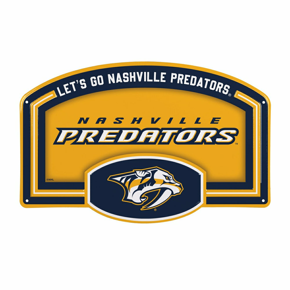 Nashville Predators USA Embossed Steel Wall Sign, 11" x 17" - NHL Home