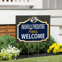 Nashville Predators Coroplast Yard Sign, "Fans Welcome" - NHL Home