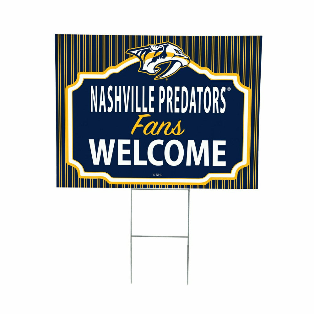 Nashville Predators Coroplast Yard Sign, "Fans Welcome" - NHL Home