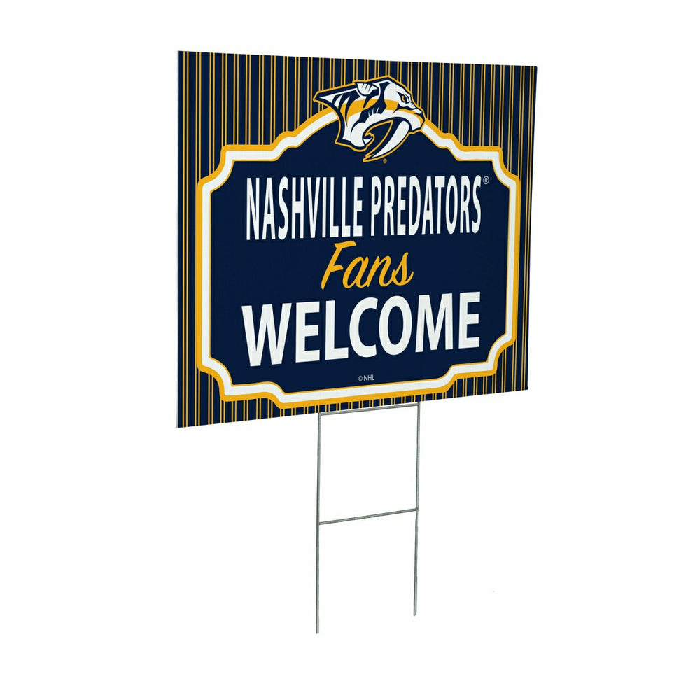 Nashville Predators Coroplast Yard Sign, "Fans Welcome" - NHL Home