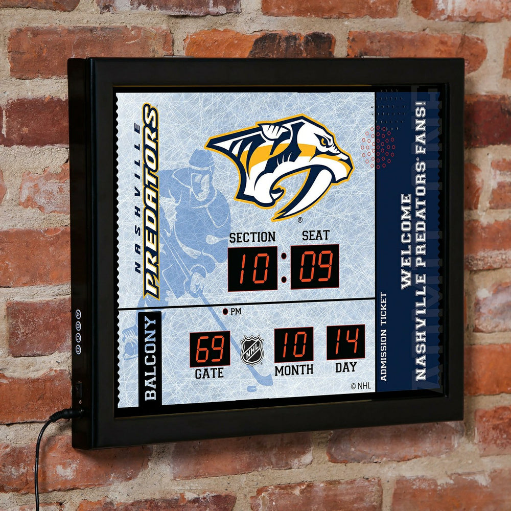Scoreboard Wall Clock, Nashville Predators - NHL Home