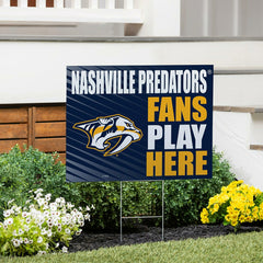 Nashville Predators Coroplast Yard Sign "Fans Play Here" - NHL Home