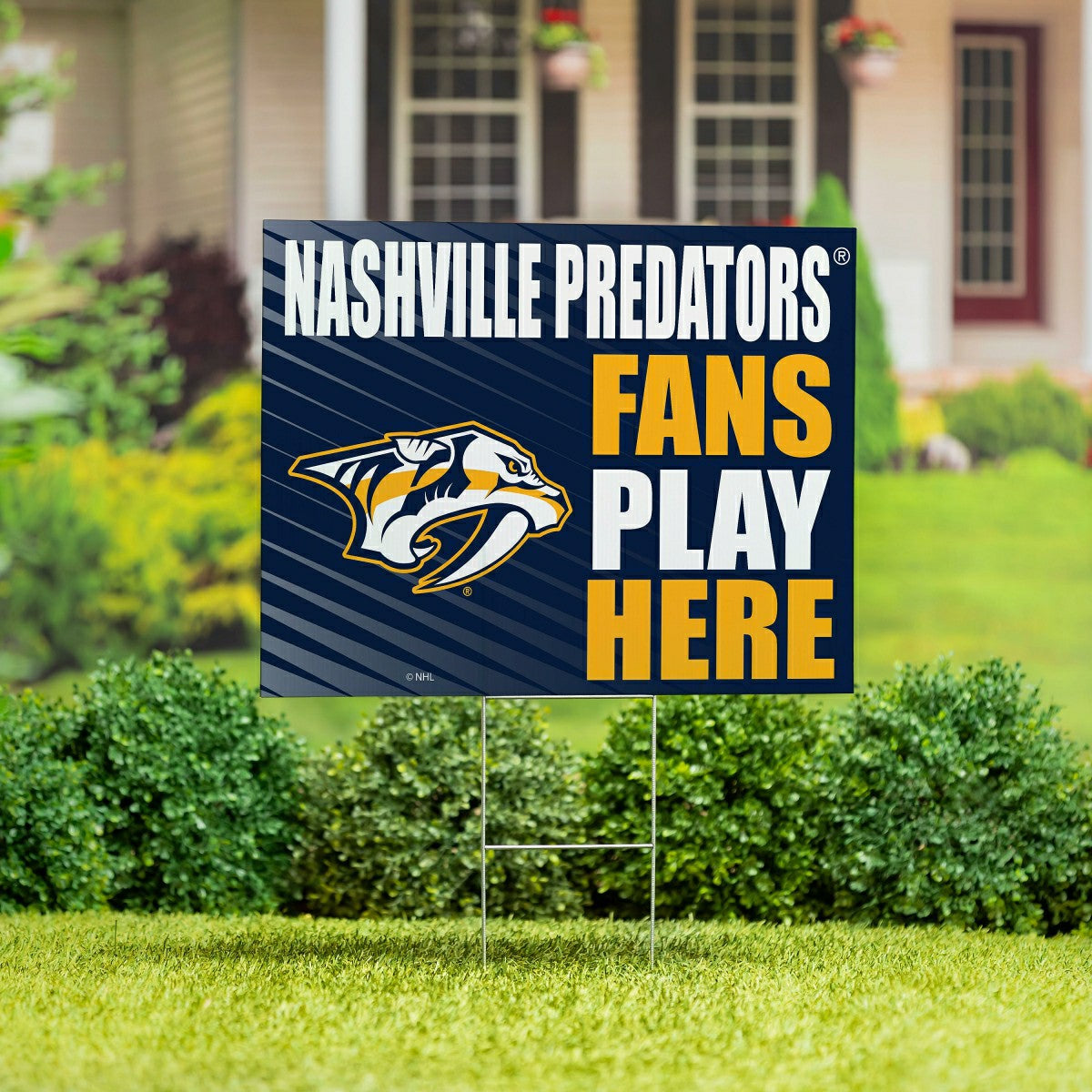 Nashville Predators Coroplast Yard Sign "Fans Play Here" - NHL Home