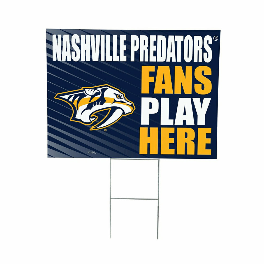 Nashville Predators Coroplast Yard Sign "Fans Play Here" - NHL Home