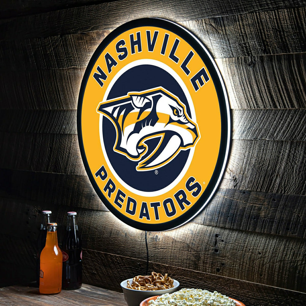 LED Wall Decor, Round, Nashville Predators - NHL Home